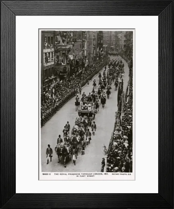 Framed Print : Coronation Procession, Fleet Street, London Framed Print : Coronation Procession, Fleet Street, London