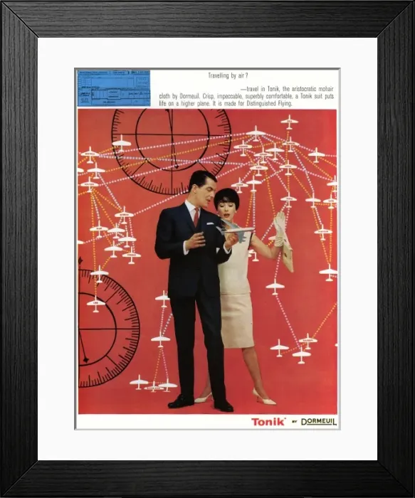 Framed Print : Tonik fabric advertisement, 1962 Framed Print : Tonik fabric advertisement, 1962