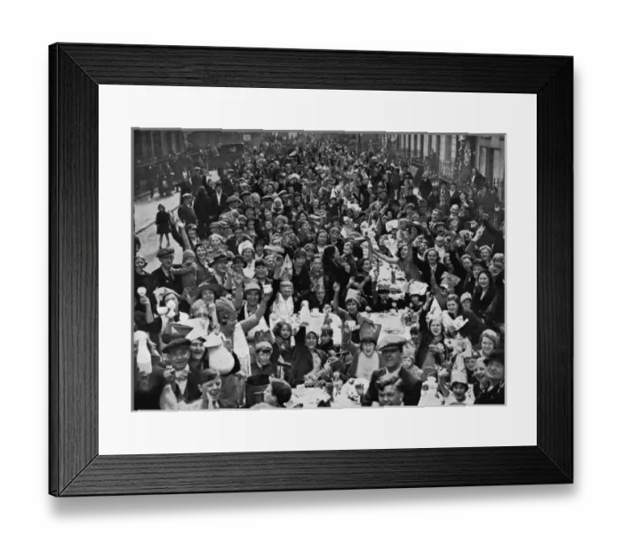 Framed Print : Childrens tea party - King George Vs Silver Jubilee Framed Print : Childrens tea party - King George Vs Silver Jubilee