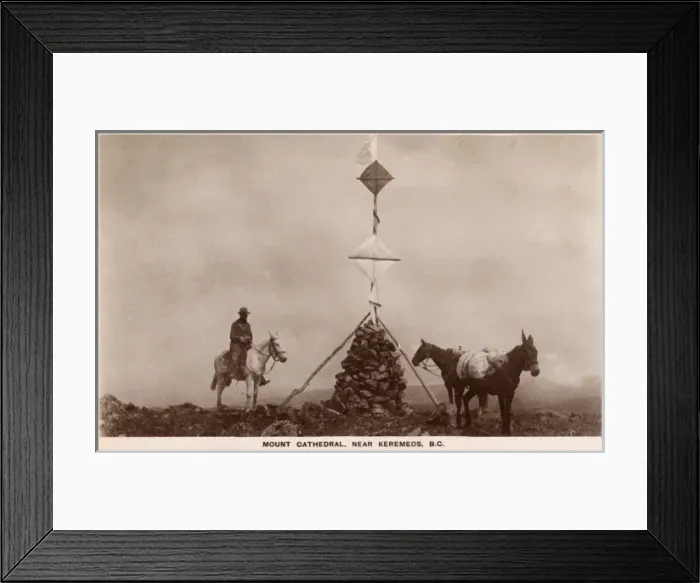 Framed Print : Cairn on the sumit of Mount Cathedral, Canada Framed Print : Cairn on the sumit of Mount Cathedral, Canada