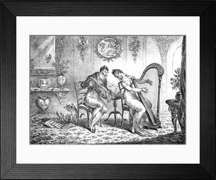 Framed Print : Music at home - harmony before matrimony Framed Print : Music at home - harmony before matrimony