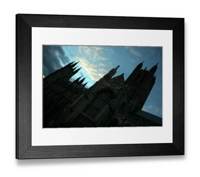 Framed Print : Silhouette of Canterbury Cathedral Framed Print : Silhouette of Canterbury Cathedral