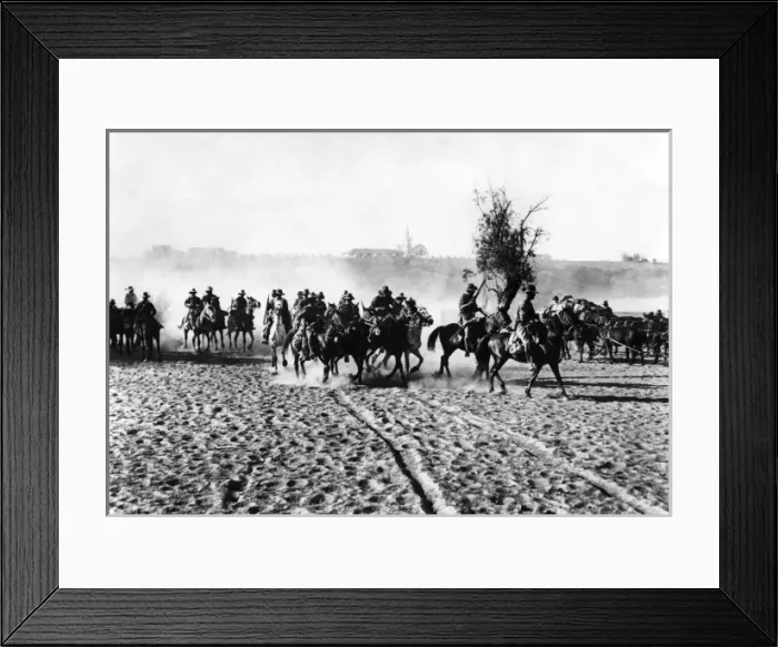 Framed Print : Mounted troops near Upington, South Africa, WW1 Framed Print : Mounted troops near Upington, South Africa, WW1