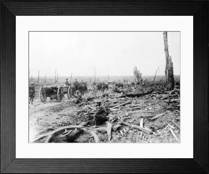 Framed Print : Scene on the Western Front, WW1 Framed Print : Scene on the Western Front, WW1