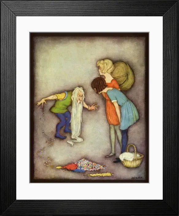 Framed Print : Snow White & Rose Red by Jennie Harbour Framed Print : Snow White & Rose Red by Jennie Harbour