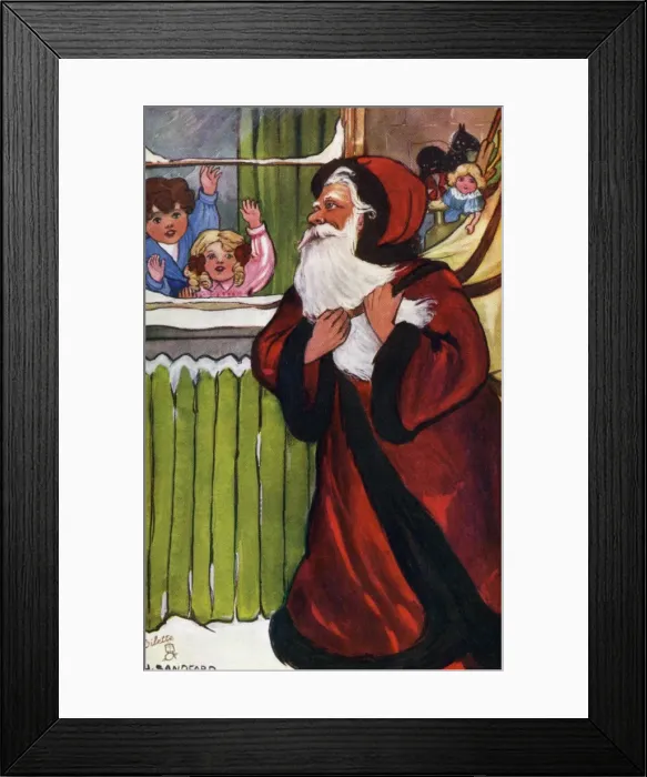 Framed Print : Santa brings the toys by Hilda Dix Sandford