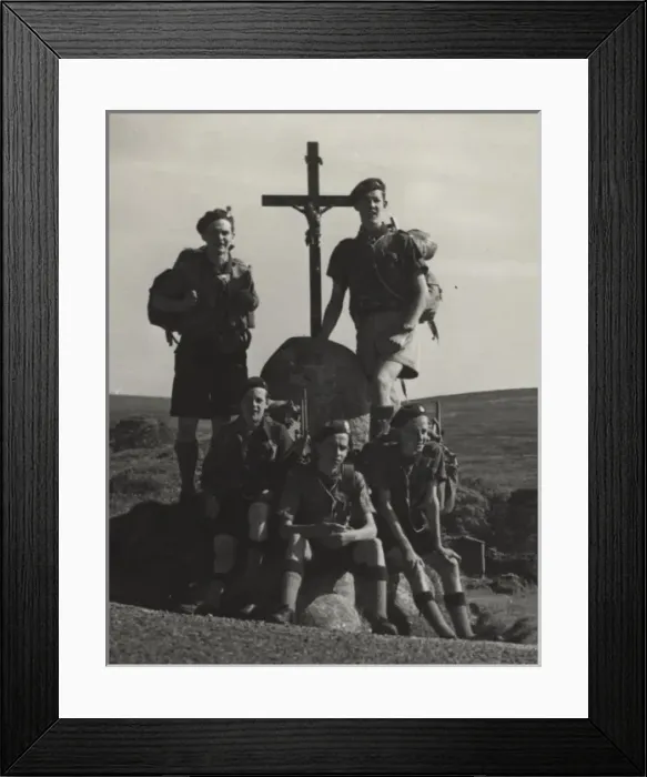 Framed Print : Irish Scouts at a wayside cross Framed Print : Irish Scouts at a wayside cross