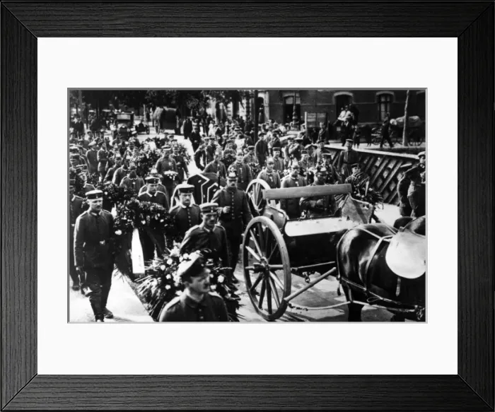 Framed Print : Funeral of Max Immelmann, Douai, France, WW1 Framed Print : Funeral of Max Immelmann, Douai, France, WW1