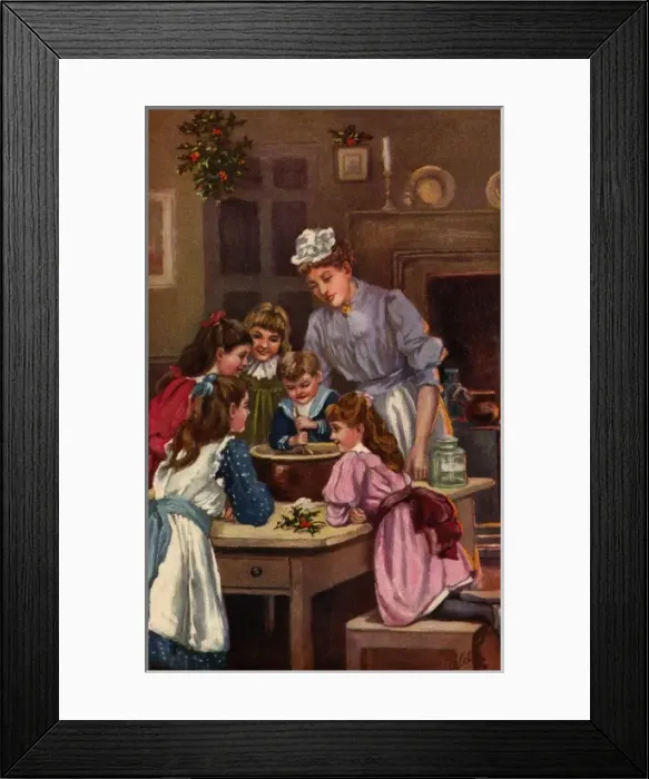 Framed Print : Stirring the Xmas pudding Framed Print : Stirring the Xmas pudding