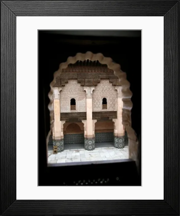 Framed Print : Window into courtyard, Marrakech, Morocco Framed Print : Window into courtyard, Marrakech, Morocco