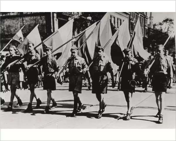 Polish Scouts on parade