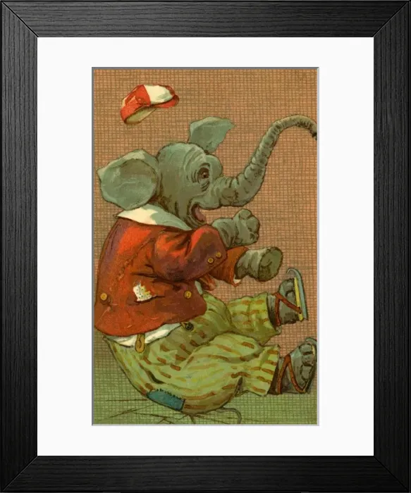 Framed Print : Jumbo slipping up by g h Thompson Framed Print : Jumbo slipping up by g h Thompson