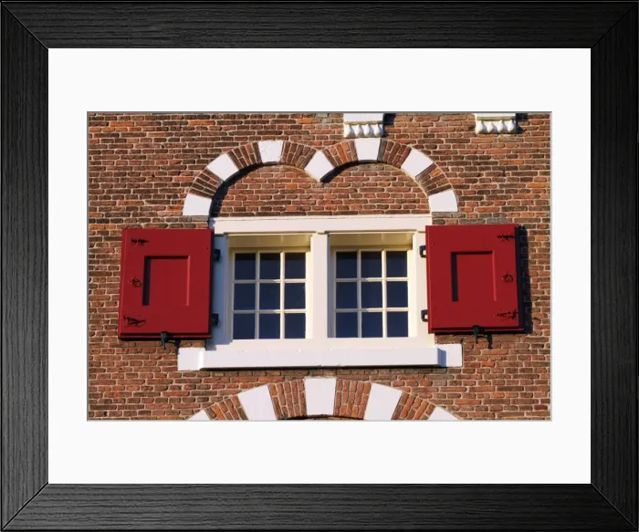 Framed Print : Shuttered windows in Amsterdam Framed Print : Shuttered windows in Amsterdam