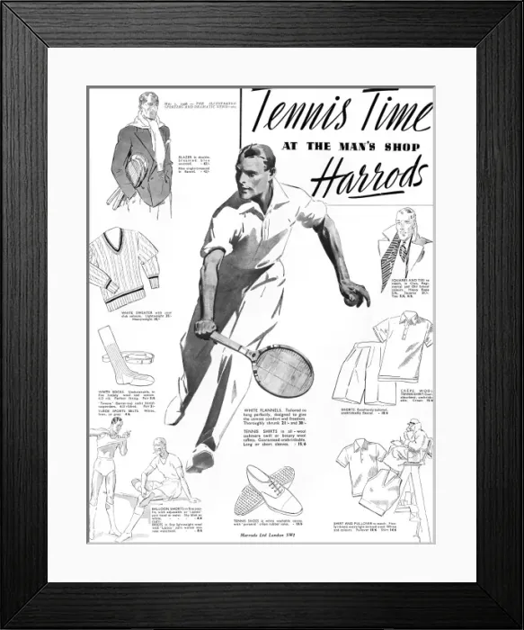 Framed Print : Tennis time at Harrods Framed Print : Tennis time at Harrods