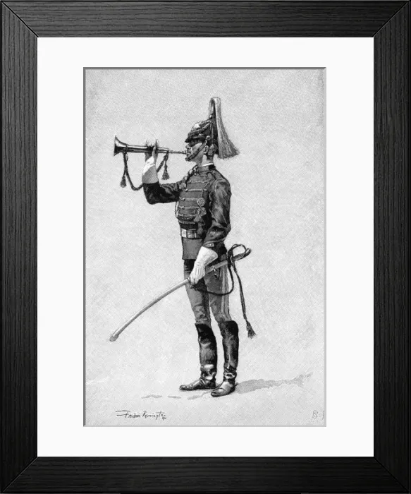 Framed Print : U.s cavalry bugler Framed Print : U.s cavalry bugler