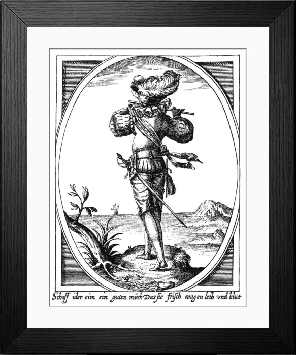 Framed Print : Fife player, 1598 Framed Print : Fife player, 1598