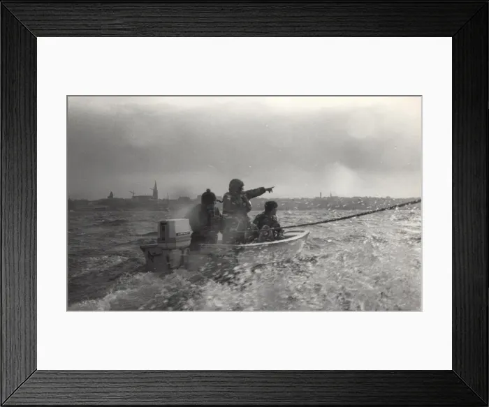 Framed Print : Irish Scouts in a motorboat Framed Print : Irish Scouts in a motorboat