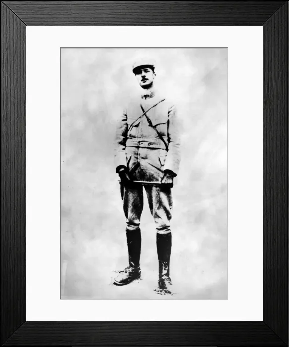 Framed Print : Captain (later General) Charles de Gaulle Framed Print : Captain (later General) Charles de Gaulle