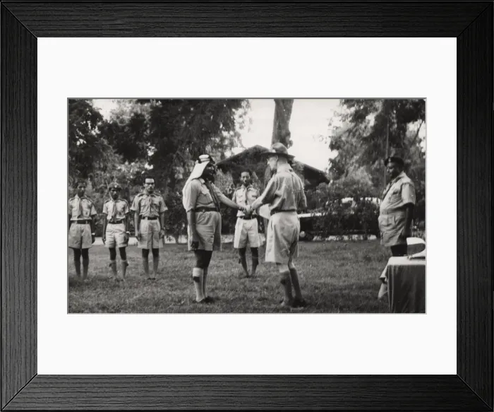 Framed Print : Mr F. Morgan with Aden Scouts Framed Print : Mr F. Morgan with Aden Scouts