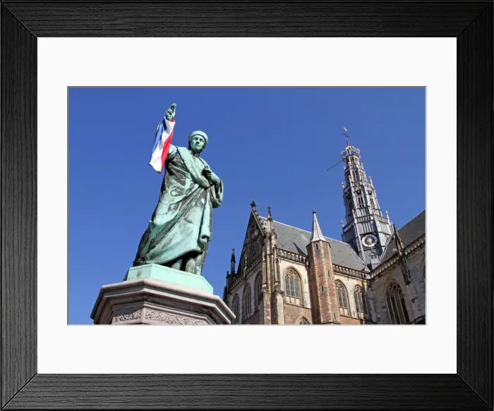 Framed Print : Statue of Laurens Janszoon Coster, Haarlem Framed Print : Statue of Laurens Janszoon Coster, Haarlem