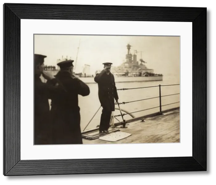 Framed Print : George V on board battleship HMS Queen Elizabeth Framed Print : George V on board battleship HMS Queen Elizabeth