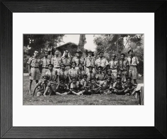 Framed Print : Mr F. Morgan with Aden Scouts Framed Print : Mr F. Morgan with Aden Scouts