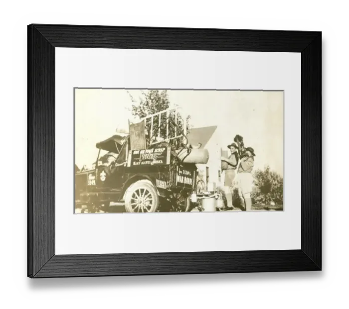 Framed Print : Scouts with their Model T Ford Framed Print : Scouts with their Model T Ford