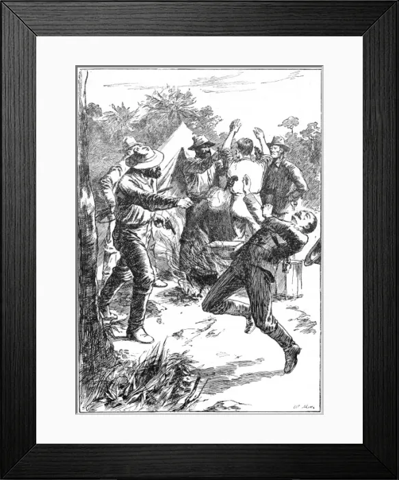 Framed Print : Ned Kelly kills Police Officer Lonigan Framed Print : Ned Kelly kills Police Officer Lonigan