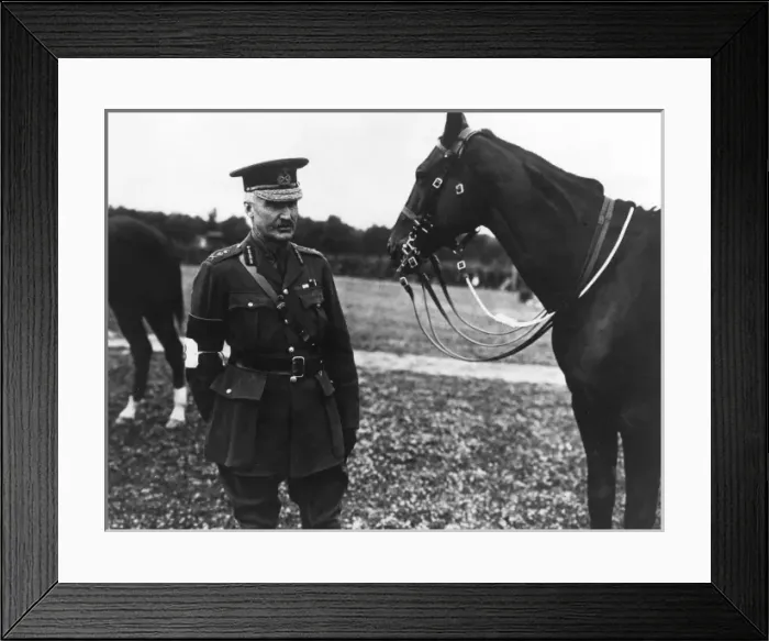 Framed Print : General Horne with his horse, France Framed Print : General Horne with his horse, France