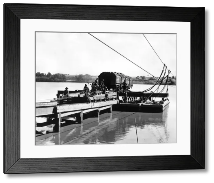 Framed Print : Trucks crossing Orange River, Upington, South Africa, WW1 Framed Print : Trucks crossing Orange River, Upington, South Africa, WW1