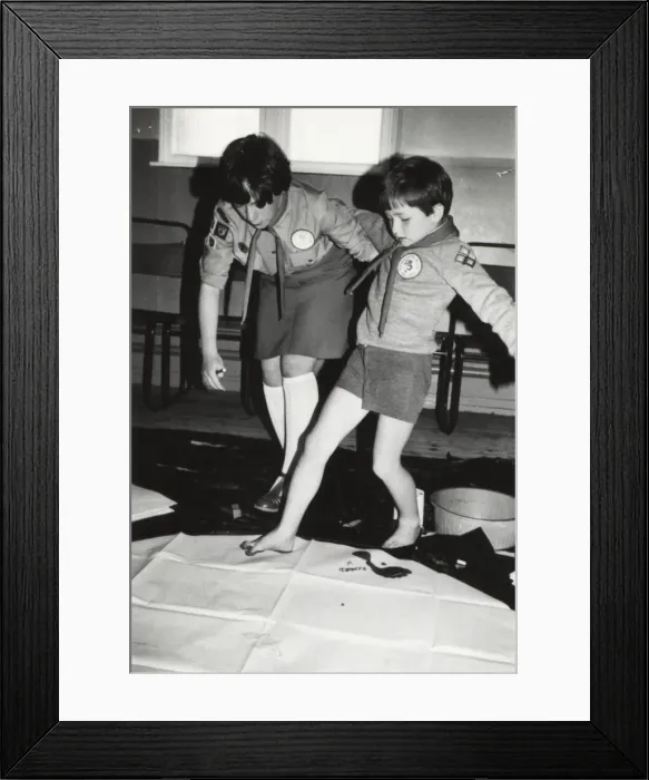 Framed Print : Irish Beaver Scout footpainting Framed Print : Irish Beaver Scout footpainting