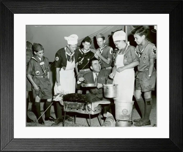 Framed Print : President Nixon with Boy Scouts Framed Print : President Nixon with Boy Scouts