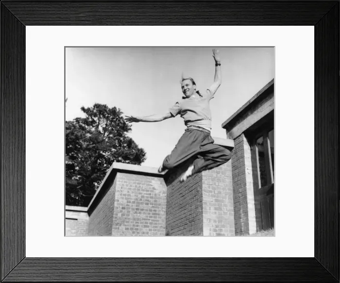 Framed Print : Man leaping into the air Framed Print : Man leaping into the air