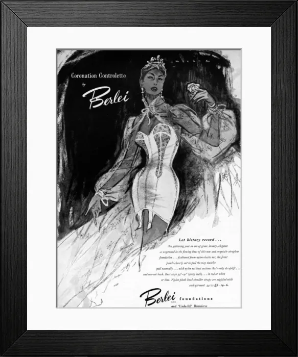 Framed Print : Berlei advertisement, 1953 Framed Print : Berlei advertisement, 1953