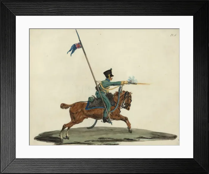 Framed Print : Lancers Corps - Horseback - British Army Framed Print : Lancers Corps - Horseback - British Army