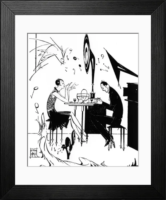 Framed Print : Jazz music while you dine, 1929 Framed Print : Jazz music while you dine, 1929