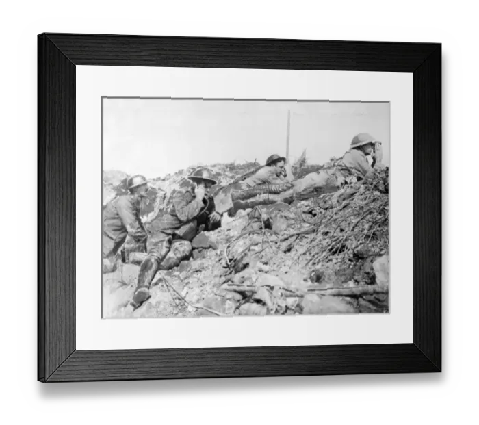 Framed Print : British soldiers in trench on the Western Front, WW1 Framed Print : British soldiers in trench on the Western Front, WW1