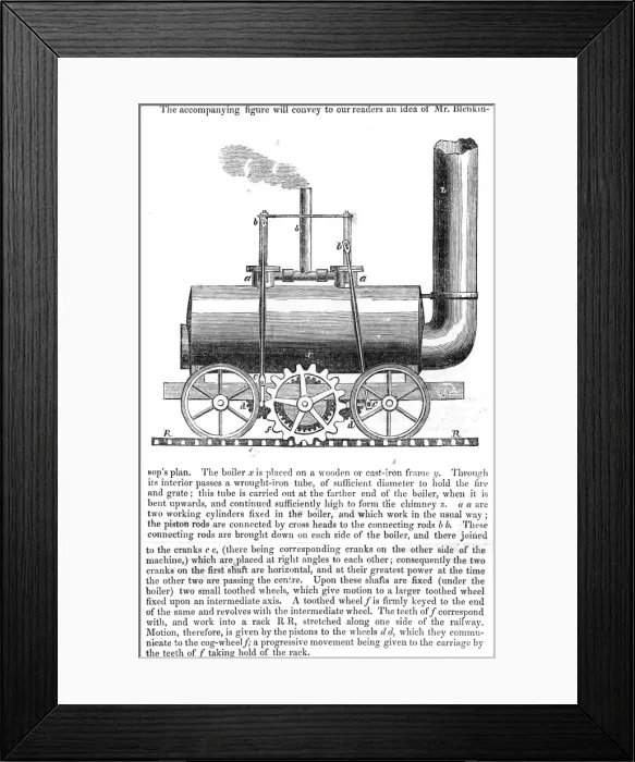 Framed Print : Blenkinsop Locomotive, 1812 Framed Print : Blenkinsop Locomotive, 1812