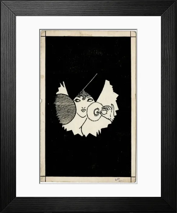 Framed Print : Lady on a postcard by George Ranstead Framed Print : Lady on a postcard by George Ranstead