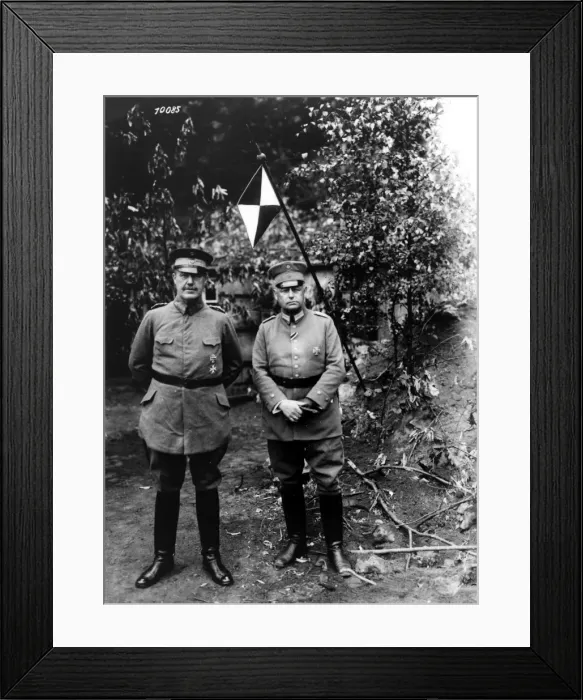 Framed Print : General von Schoeler with Major von Morshach Framed Print : General von Schoeler with Major von Morshach
