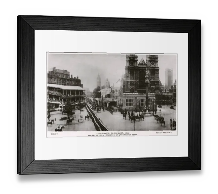Framed Print : Coronation Procession, Westminster Abbey, London