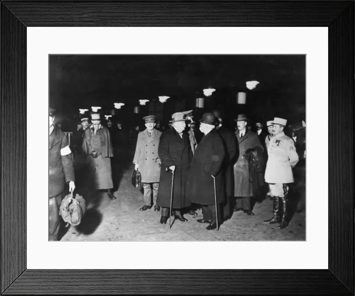 Framed Print : Lloyd George, Clemenceau and others during WW1 Framed Print : Lloyd George, Clemenceau and others during WW1