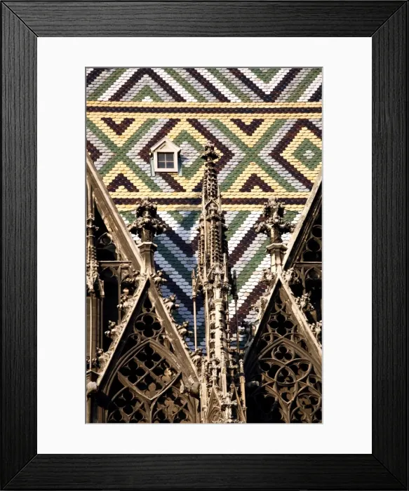 Framed Print : Roof of Saint Stephens Cathedral in Vienna, Austria Framed Print : Roof of Saint Stephens Cathedral in Vienna, Austria
