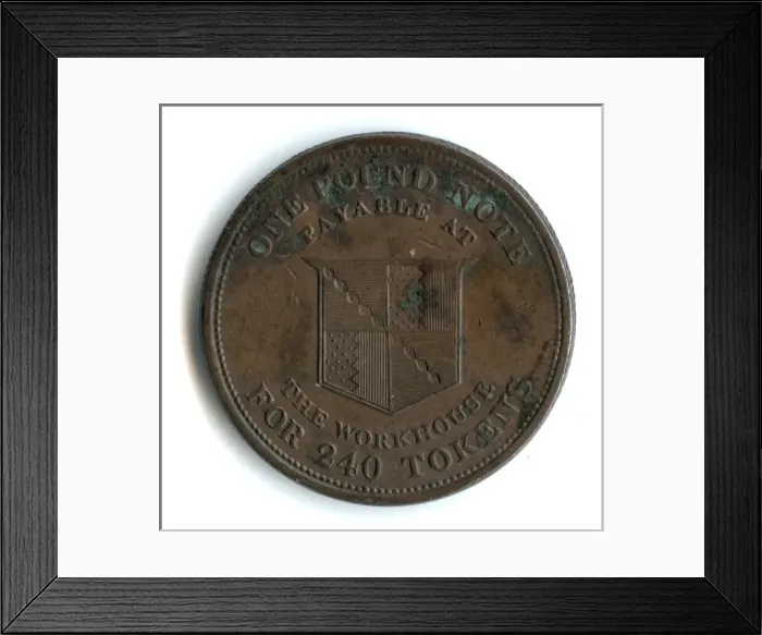 Framed Print : Birmingham workhouse penny, 1812 Framed Print : Birmingham workhouse penny, 1812