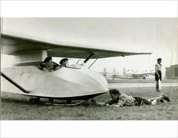 Air Scouts learning to glide