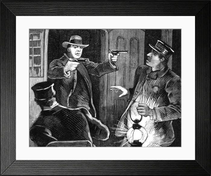 Framed Print : American train robbery Framed Print : American train robbery