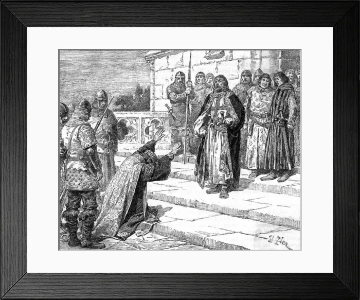 Framed Print : Isaac of Cyprus begs Richard I Framed Print : Isaac of Cyprus begs Richard I