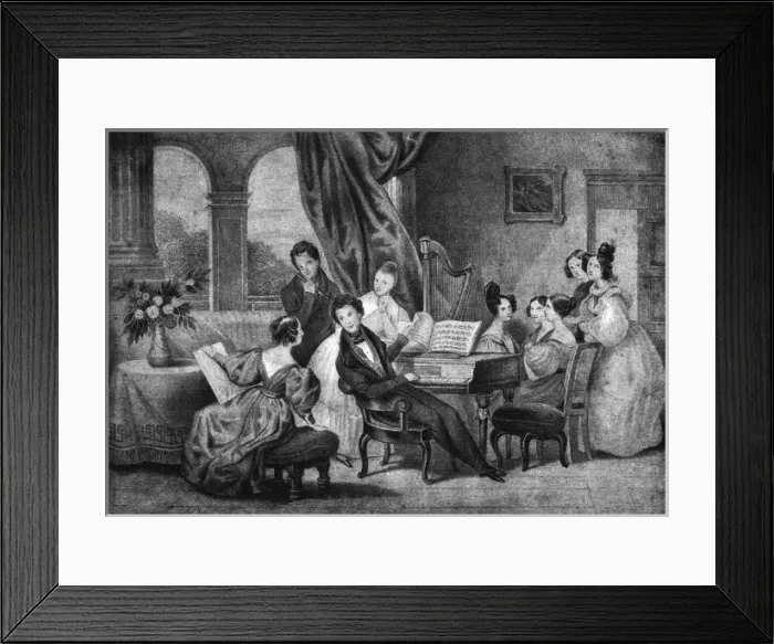 Framed Print : Music at home, 1820 Framed Print : Music at home, 1820
