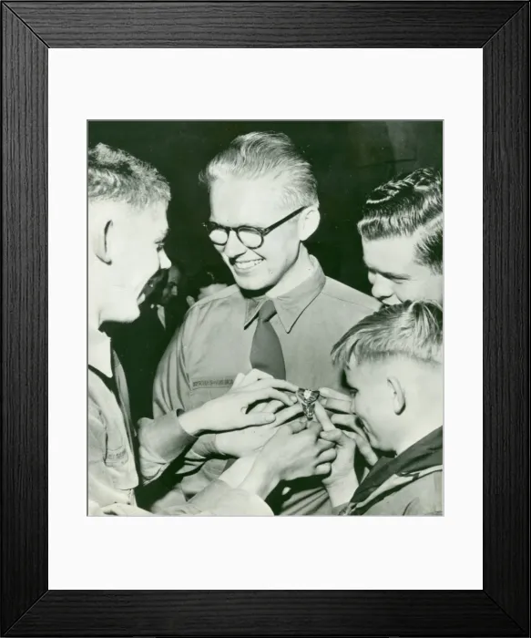 Framed Print : Rich Wotherspoon with other blind boy scouts Framed Print : Rich Wotherspoon with other blind boy scouts