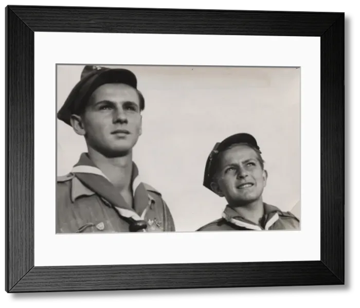 Framed Print : Two young Polish Scouts Framed Print : Two young Polish Scouts